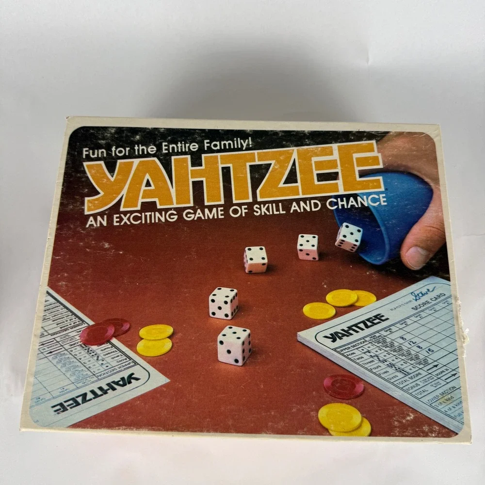 Vintage 1980 Yahtzee Milton Bradley E950 Dice Game Original Box Made USA